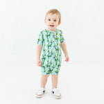 Lookin Sharp Short Sleeve Button Romper