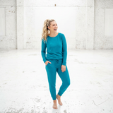 Lush Signature Blend Maxi Teal Women's Long Sleeve Loungewear