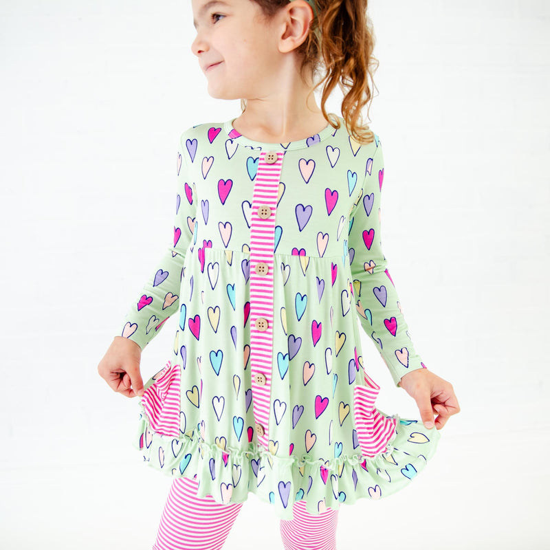 Mint To Be Ruffle Tunic and Pants Set