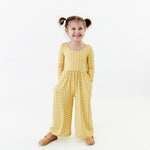 Honey Gingham Leggy Romper