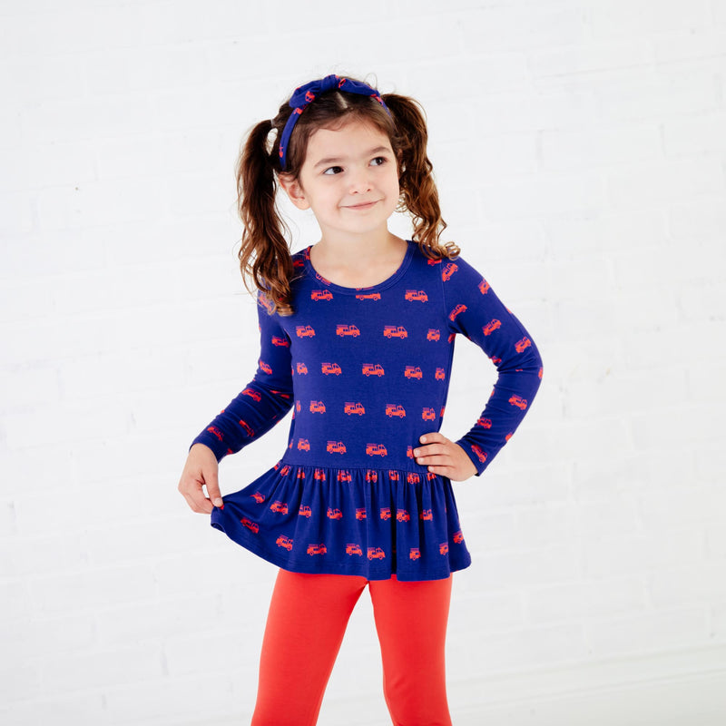 Hometown Heroes Long Sleeve Twirler Top And Pants Set - Navy