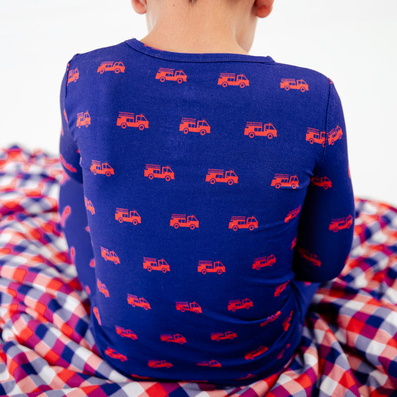 Hometown Heroes Two Piece Pajamas Set - Navy