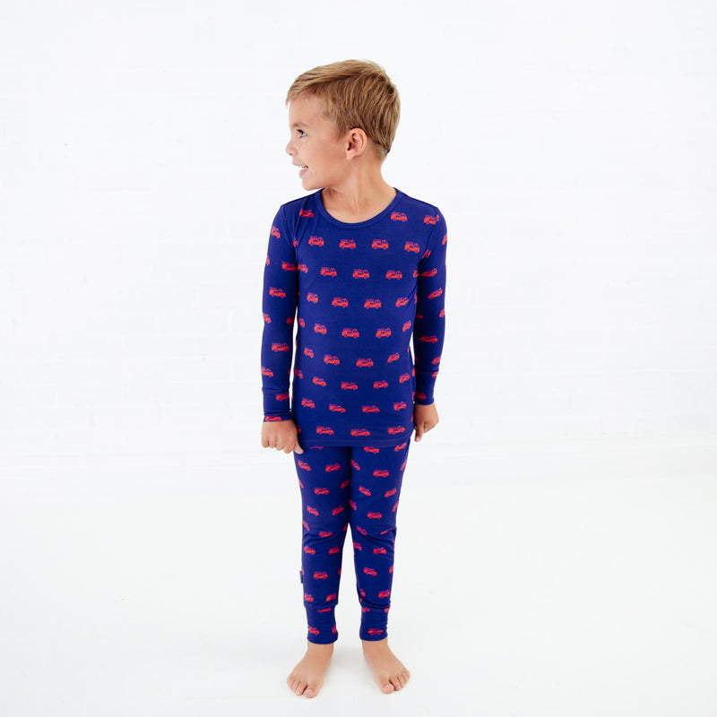 Hometown Heroes Two Piece Pajamas Set - Navy