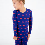 Hometown Heroes Two Piece Pajamas Set - Navy