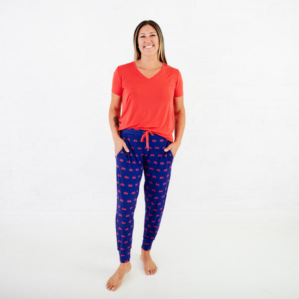 Hometown Heroes Women's Short Sleeve Loungewear - Navy