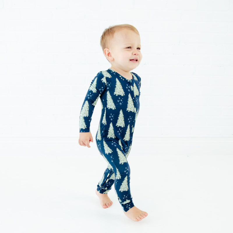 All Spruced Up Convertible Footie - Navy