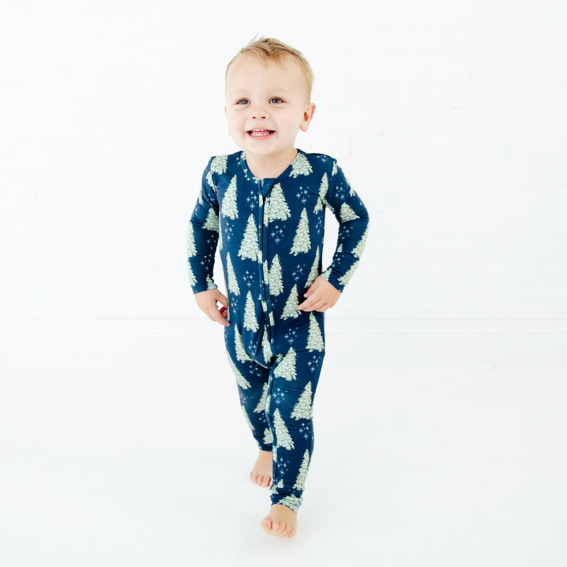 All Spruced Up Convertible Footie - Navy