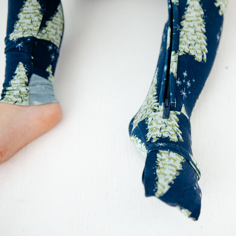 All Spruced Up Convertible Footie - Navy