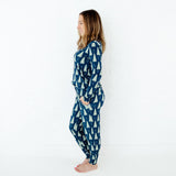 All Spruced Up Women's Long Sleeve Loungewear - Navy