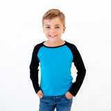 Long Sleeve Raglan Shirt Set: Neon Nights Duo