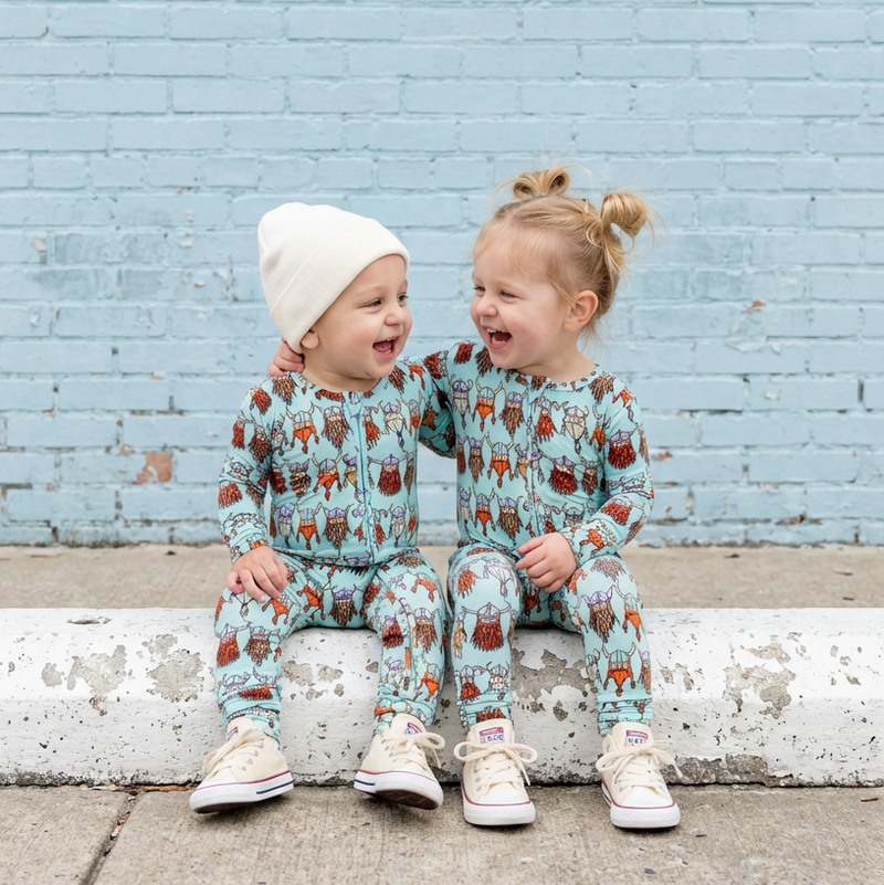 Nordic Dreams Bamboo Convertible kids Footed Pajama | Dreamiere