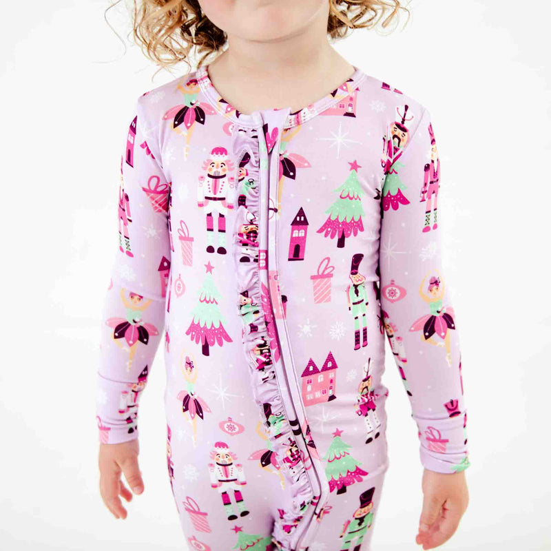 Nutcracker print zipper pajamas. 