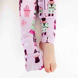Pajamas showing fold-over feet option. 