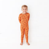 Dream Weaver Two Piece Pajamas Set - Orange