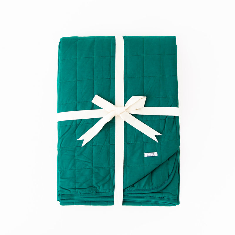 Pine Quilted Adult Bamboo Blanket - Three Layer