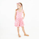 Stars And Strikes Shorts Leggy Romper - Pastel Pink