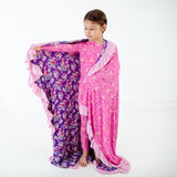 Let's Flamingle Ruffle Reversible Blanket