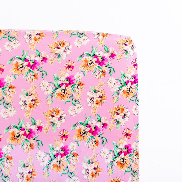 Flower Child Crib Sheet - Pink
