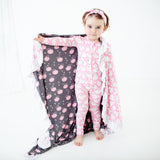 Paranormal Naptivity Ruffle Reversible Blanket - Pink