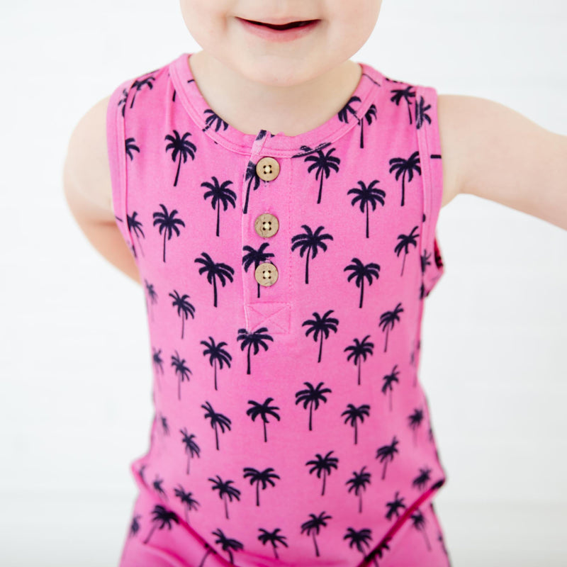 The Palm Life Henley Tank Romper