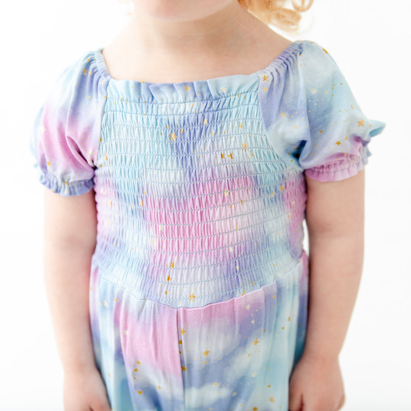 Cotton Candy Skies Smocked Romper