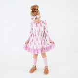 All Spruced Up Ruffle Pocket Twirler and Shorts Set - Pink