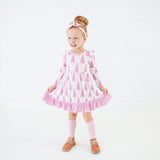 All Spruced Up Ruffle Pocket Twirler and Shorts Set - Pink