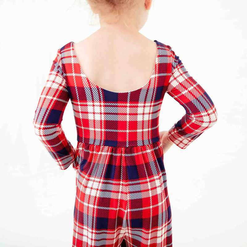 Rudolph’s Plaid Leggy Romper