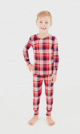 Rudolph’s Plaid Two Piece Pajamas Set