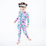 Under The Sea Convertible Footie - Violet Reef