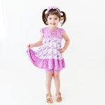 Land Before Bedtime Ruffle Playdate Set - Prehistoric Purple