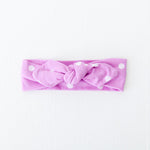 Prehistoric Purple Polka Dot Topknot Headband