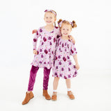 Coming Up Roses Ruffle Tunic and Velvet Pants Set