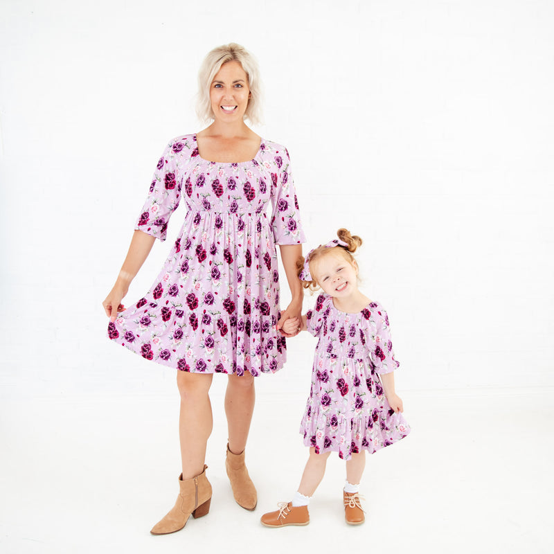 Mommy and me matching bamboo dresses