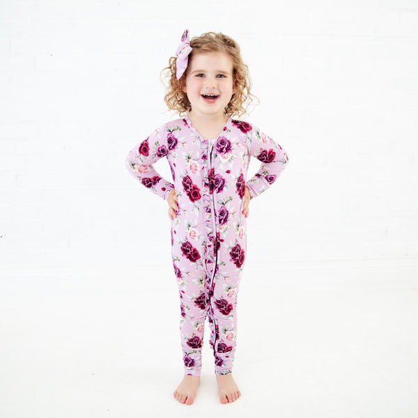 Coming Up Roses Ruffle Convertible Footie