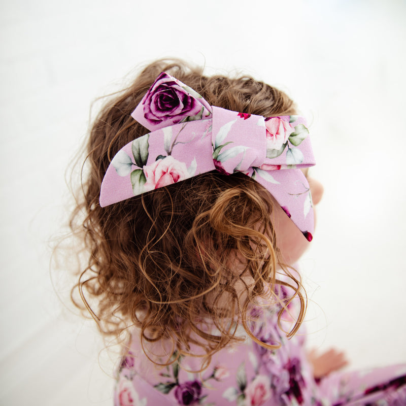 Coming Up Roses Pigtail Bow Clip Set