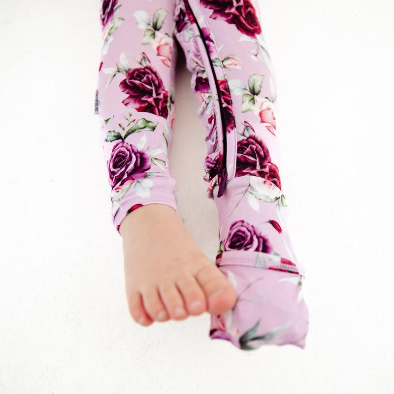 Coming Up Roses Ruffle Convertible Footie
