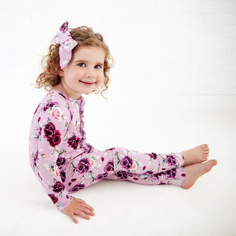 Coming Up Roses Ruffle Convertible Footie