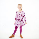 Coming Up Roses Ruffle Tunic and Velvet Pants Set