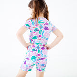 Under The Sea Short Sleeve and Shorts Two Piece Pajama Set - Violet Reef
