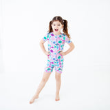 Under The Sea Short Sleeve and Shorts Two Piece Pajama Set - Violet Reef