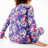 Flower Child Ruffle Convertible Footie - Ultra Violet
