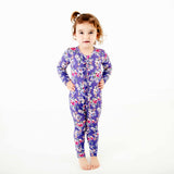 Flower Child Ruffle Convertible Footie - Ultra Violet