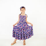 Flower Child Smocked Maxi Dress - Ultra Violet