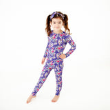 Flower Child Two Piece Pajamas Set - Ultra Violet