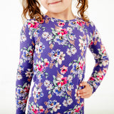 Flower Child Two Piece Pajamas Set - Ultra Violet