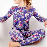 Flower Child Two Piece Pajamas Set - Ultra Violet