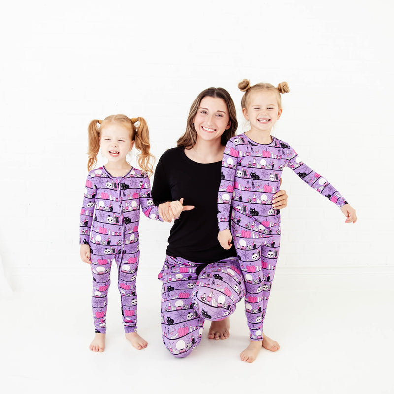 A Drop Of Magic Two Piece Pajamas Set - Purple