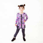 A Drop Of Magic Pocket Tunic and Rouched Pants Set - Purple