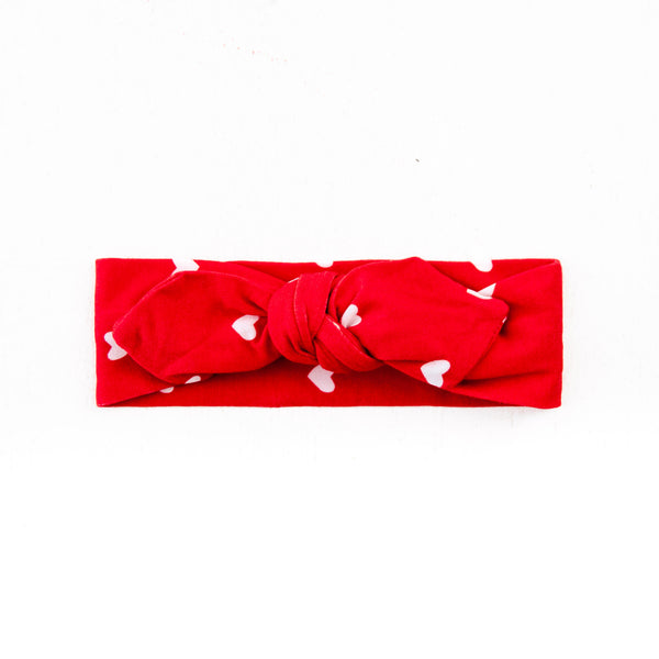 Capturing Hearts Red Heart Topknot Headband